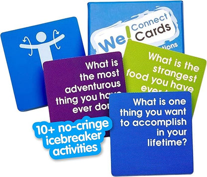 We! Connect Cards – Conversation Starter Game for Team Building, Office Icebreakers, and Adult Group Activities – Designed for Work, Employee Connections, and Engagement – Featured by TEDx 60 Cards