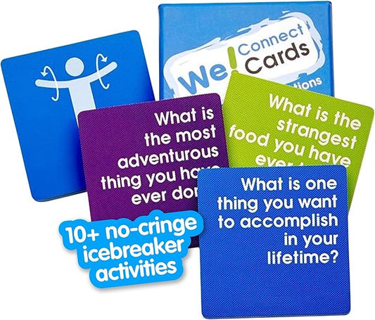 We! Connect Cards – Conversation Starter Game for Team Building, Office Icebreakers, and Adult Group Activities – Designed for Work, Employee Connections, and Engagement – Featured by TEDx 60 Cards
