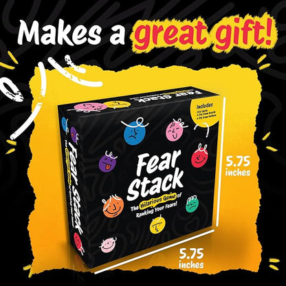 Fear Stack – What Freaks Out Your Family? A Fun Family Game for Adults and Kids | Includes 184 Cards, 4 Whiteboards, and 4 Markers | Great for Grandkids and Friends