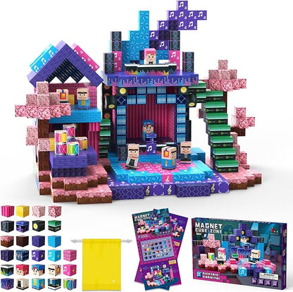 Magnetic Blocks 120PCS Magnet Building Blocks for Kids 4-12, Princess Sensory Girls Gift Educational Christmas Birthday Gifts Construction Toys