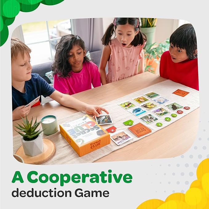 National Geographic: Secret Clue Animals - Card Game for Kids 7 & Up - Fun & Cooperative Board Games for The for Girls & Boys Ages 7, 8, 9, 10