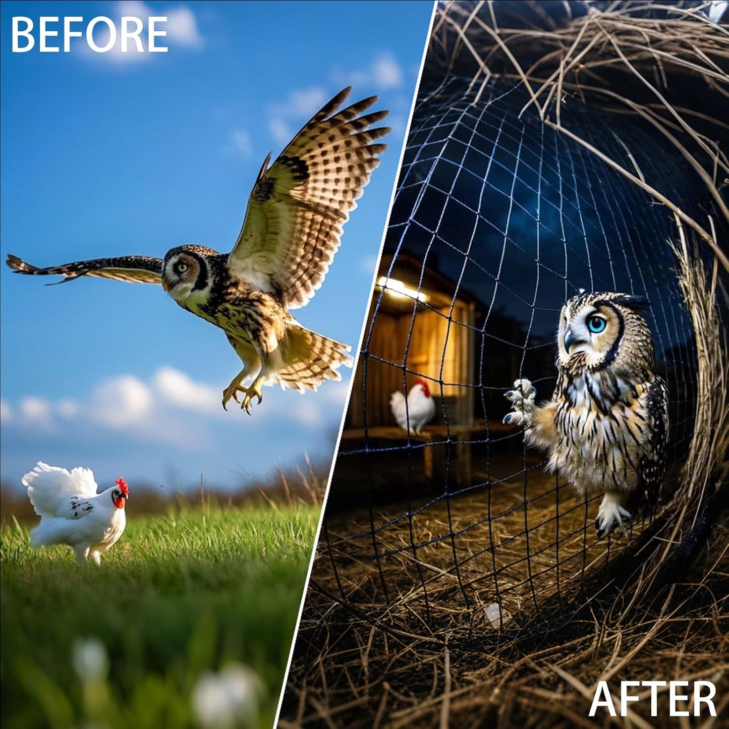 30 x 50 FT Bird Netting for Garden, 1" Square Mesh Size Heavy Duty Nylon Chicken Coop Netting for Blueberry Bushes, Fruit Trees and Vegetable Against Birds, Deer, Squirrels (30X50FT)