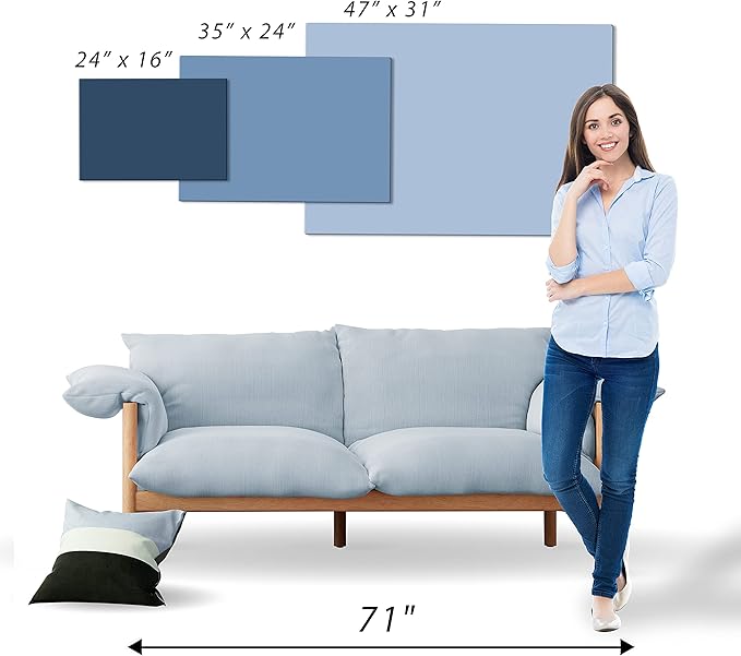 artgeist Textured Canvas Wall Art World Map 24x16 in - 1pcs Painting Canvas Prints Picture Artwork Image Framed Contemporary Modern Photo Wall Home Blue Brown Abstract k-A-0509-b-a