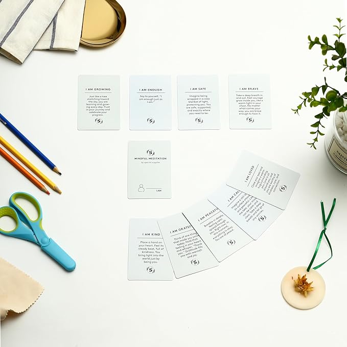 Special Supplies 101 Mindfulness & Meditation Cards Daily Self Care Kit for Stress & Anxiety Relief Relaxation Gifts for Teens and Adults Motivational Cards for Women with Positive Affirmations