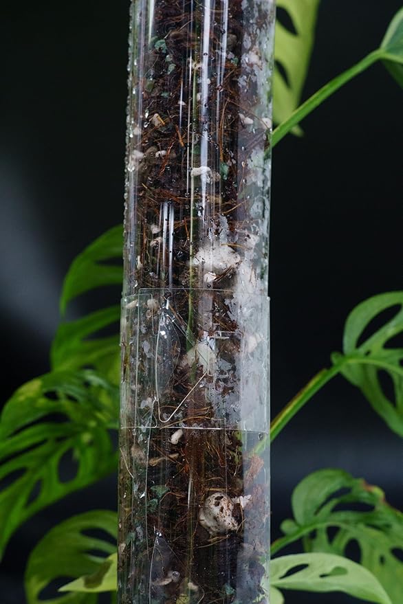 Plastic Moss Poles for Climbing Plants V3 Medium 5Pcs Front Opening Stackable Moss Pole Monstera Plant Support-Plant Climbing Pole, DIY Moss Pole for Plants Indoor, Plant Sticks Support by THICCLY