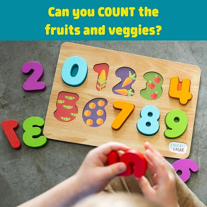 Chuckle & Roar Wooden Puzzle ABC and 123 Theme 2 Pack