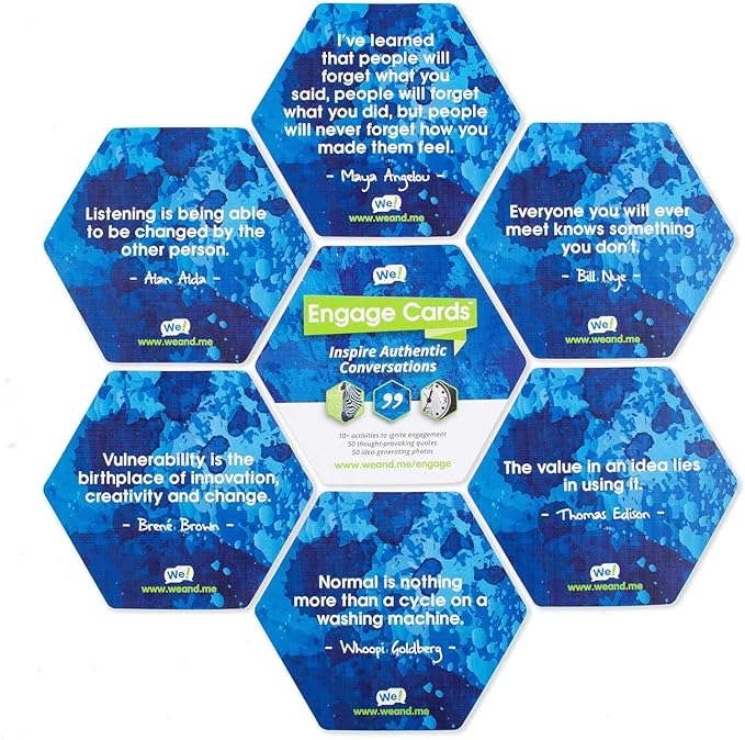 We! Engage Cards – Conversation Starters for Adults, Corporate Team Building, Work Activities, and Icebreaker Games – Ideal for Meetings, Workshops, and Office Activities (56 Cards)