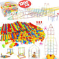 Ggiibro Straw Constructor Toys STEM Building Toys 1200Pcs Toys Aged for 3 4 5 6 7 8+ Interlocking Plastic Toys Engineering Toys Thin Tube Blocks Toy Educational Toy Kit for Classroom Kids Toys Set