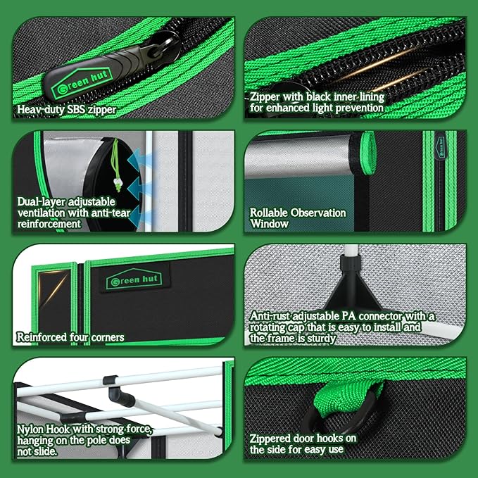 Small Grow Tent for Plants Indoor 18"x30"x36" Mylar Hydroponic Grow Tents Indoor Grow Room for Plant Fruit Flower Veg with Removable Waterproof Floor Tray