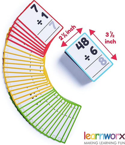 Division Flash Cards 3rd Grade 4th 5th and 6th – 169 Math Flashcards – All Facts 1-12 - Learn Division for Kids - for Ages 6, 7, 8, 9 and 10