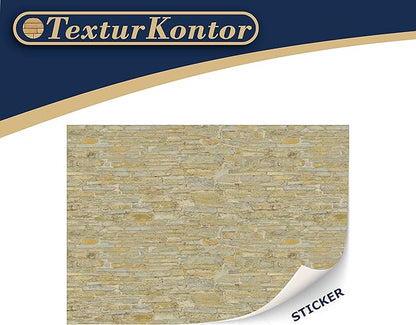 3 Sheets Self-Adhesive Wall Cladding for Dollhouse 1:12 Scale (Mediterranean Stone Wall)