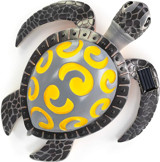VP Home Tribal Sea Turtle Solar Powered Outdoor Decor Garden Light with LED Glowing Shell Great Addition for Your Garden, Decorations for Outside Patio Lawn Yard