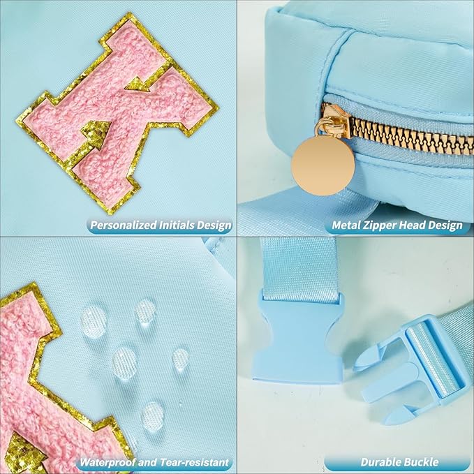 Girl Stuff - Teen Girl Gifts, Trendy Mini Crossbody Bag - Cute Fanny Pack for Kids & Women, Blue