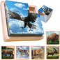Wooden Cube Puzzle of Native North American Animals | Wooden Puzzles for Kids & Toddlers Ages 3 4 5 6 7 8