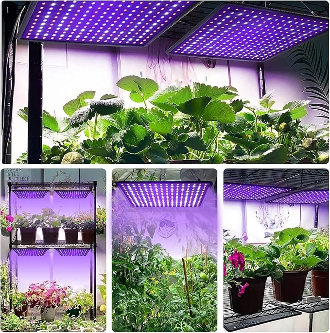 Upgraded LED Grow Light, High Efficiency & High Yield Full Spectrum Plant Light, Grow Lights for Indoor Plants Seedling Hydroponic Plants Veg Flower Growing Lamps