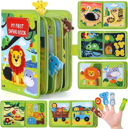 Gigilli Busy Book for Toddlers 1-3, Quiet Activity Books for Toddlers 1 Year Old, Montessori Toys Busy Board for 1 2 3 Year Old Boy Girl, Educational Airplane Travel Toy Busy Books Christmas Birthday