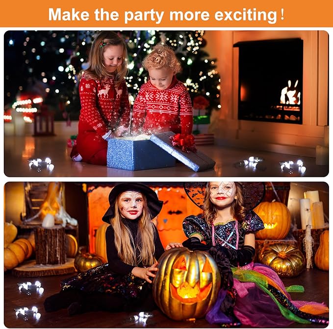 SumDirect Pack of 12/30/50/100 Colorful LED Mini Non-Blinking Lights for Paper Lanterns Balloons Floral Wedding Halloween Christmas Party Decoration Centerpieces (30, White)