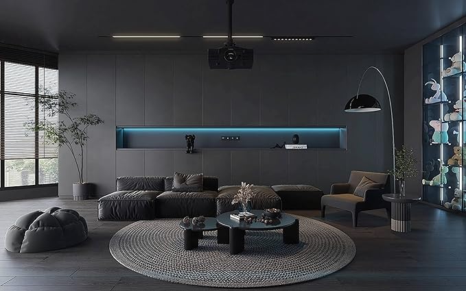 Dimoon 110''x17.7'' Grey Peel and Stick Wallpaper Contact Paper Modern Self Adhesive Wall Paper Removable Renter Friendly Textured Solid Color Shelf Cabinet Vinyl Roll (110''x17.7'',Dark Grey)