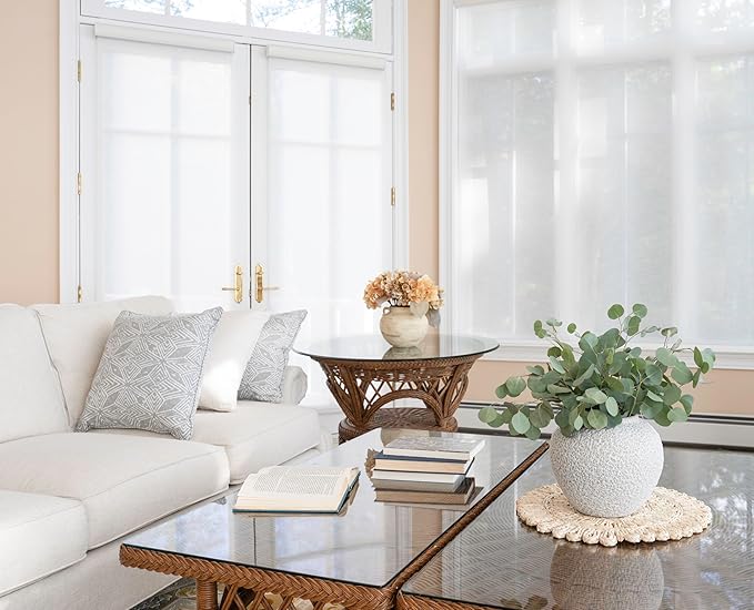 White Ceramic Vase Flower Vase, Big Textured Round Vase for Centerpieces, Kitchen, Living Room, Bedroom Decor Gifts