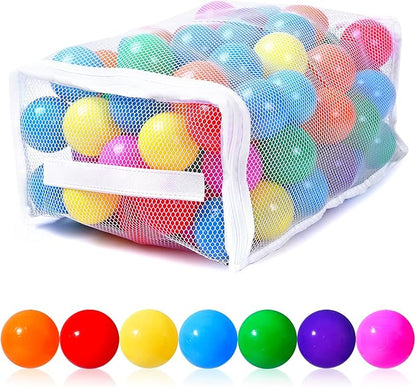 PlayMaty Ball Pit Balls - Colorful Ocean Pool Toys for Kids, Phthalate & BPA Free, 100pcs for Toddler Playhouse, Tent, or Playpen