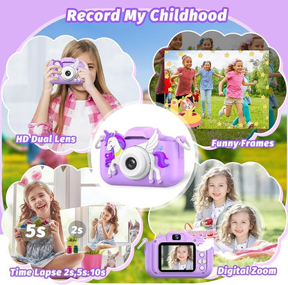 Kids Camera Toy, masterbee Children Camera Toys for Kid Age 3-12, Christmas/Birthday Gifts for Girls, 1080P HD Video Kids Digital Camera, Gift for 3 4 5 6 7 8 9 10 11 12 Year Old Girl
