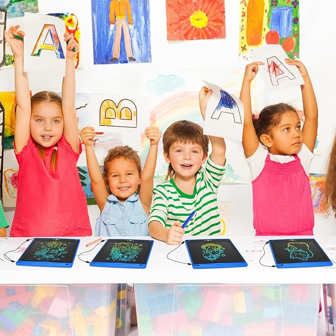 Zhehao 20 Pack LCD Writing Board for Kids, 8.5 Inches Doodle Reusable Screen Drawing Pad Erasable Painting Pads Educational Toy for 3-8 Years(Blue)