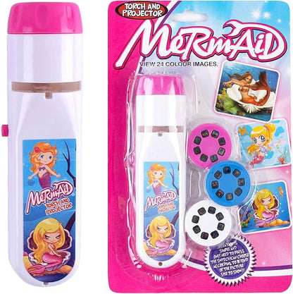 Georgie Porgy Children Projector Toys Educational Science Set Wall Ceiling Tent Torch Flashlight for Kids Gifts for Boys Girls (Mermaid)