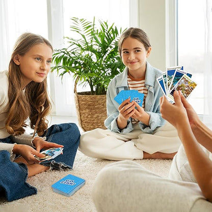 BenBen Go Fish Card Game for Kids, 104 Cards, Ocean Theme Memory Matching Game, Sea Animals Learning Playing Cards, Picture Cards with Real Photos, Fun Facts, 2-8 Players