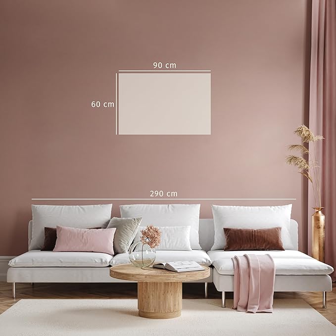 artgeist Canvas Wall Art Print World Map 35x24 in - 1pcs Home Decor Framed Stretched Picture Photo Painting Artwork Modern Art Image - Country Map Kontinente Abstract k-A-0512-b-a