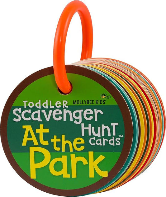MOLLYBEE KIDS Toddler Outdoor Scavenger Hunt Cards at The Park, Toddler Games, Gifts for Ages 2, 3
