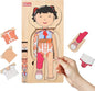 Kidzlane Wooden My Body Puzzle for Toddler - 5-Layer Girl Anatomy Puzzle - Real Wood - Multicolor - Educational Human Body Toy for Kids - BPA Free - Educational Toys