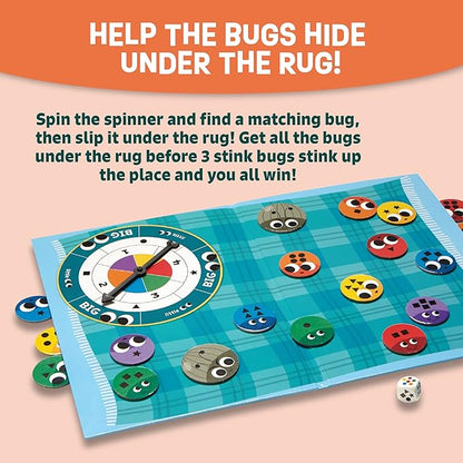 Peaceable Kingdom Snug as a Bug in a Rug Award Winning Cooperative Preschool Skills Builder Game for 2 to 4 Kids ages 3+