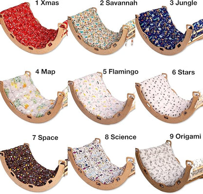 Climbing Arch Pillow Only | Cushion for Toddler Climbing Arch | Montessori Rocker Cushion | Toddler Floor Pillow for Kids (Origami)