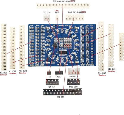 Gikfun DIY SMD SMT Welding Practice Soldering Skill Training Board Ek7028