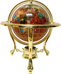 Unique Art 10-Inch Tall Table Top Amber Pearl Swirl Ocean Gemstone World Globe with Gold Tripod Stand (Amber Pearl)