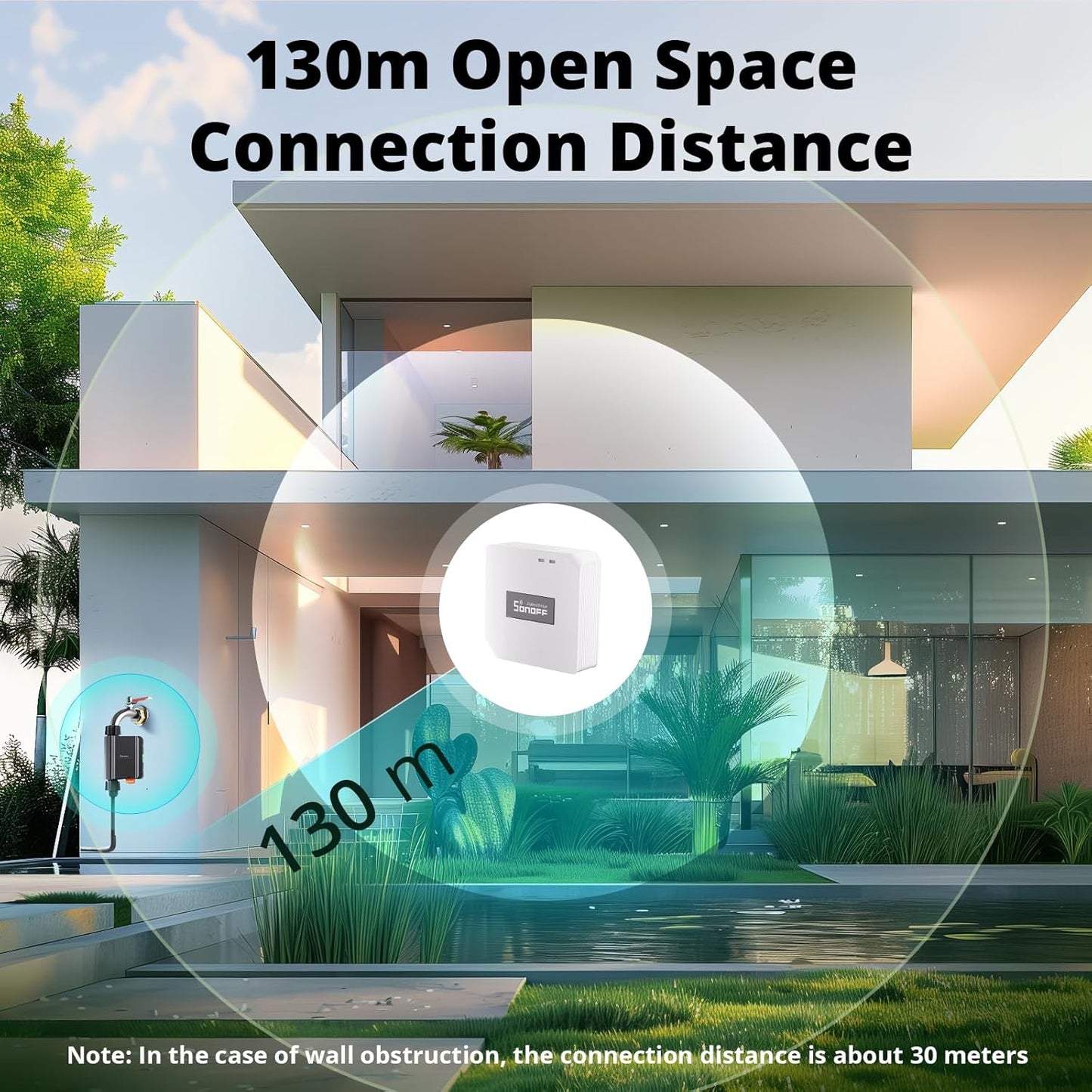 SONOFF Zigbee Sprinkler Timer, Gateway Required, Smart Controller Voice Control with Alexa and Google Home, Automate Irrigation for Garden, Lawn, Pool, Outdoor Watering, SWV-NH, Black