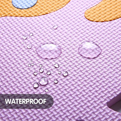 Foam Play Mat for Kids，25Pcs Square Interlocking Puzzle Floor Mat，Baby Play Mat Floor Mat Foam Puzzle Playmat for Toddlers with Fence（Animal-CSH007