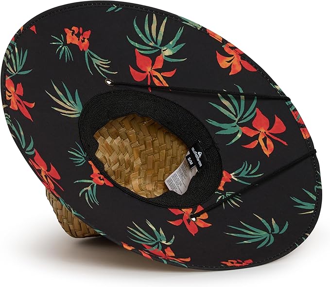 Quiksilver Men's Wide Brim Outdoor Lifeguard Straw Sun Hat