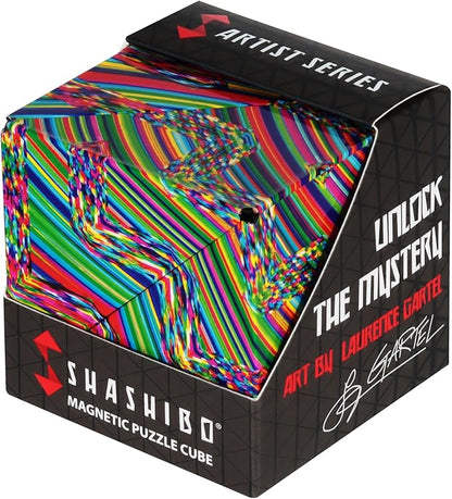 SHASHIBO Shape Shifting Box - Award-Winning Fidget Toy w/ 36 Rare Earth Magnets - Fidget Cube Transforms Into Over 70 Shapes, Sensory Toy Gift for Kids, Teens, and Adults (Water Color)