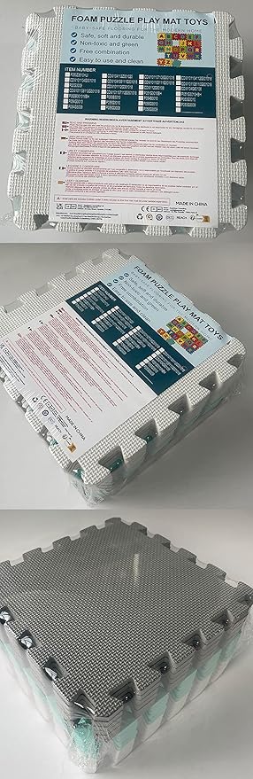 YIMINYUER® 20 Tiles (30cm×30cm×1cm Each Tile) Baby Soft Puzzle Play Mats, Kids Thick EVA Foam Floor, Toddlers & Children's Soft Interlocking Mat R07R08R12G301020