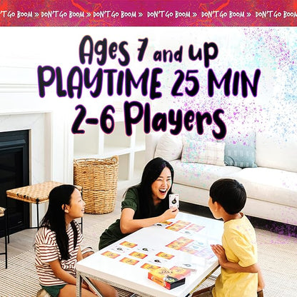 Inspiration Play Don’t Go Boom Family Card Game - Simple and Fun Card Game for Kids and Adults (2-6 Players)