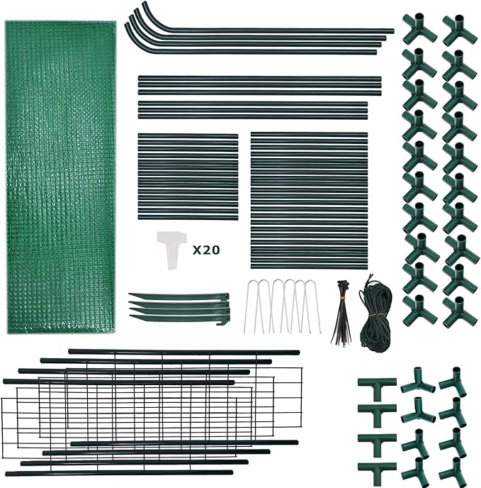 Walk-in Greenhouse 3 Tiers 6 Shelves Roll-Up Zipper Door -28x56x76 inch PE Greenhouse Cover for Outdoor Plant Gardening Plants Cold Frost Protection Wind Rain Proof(PLGHW001G-N)