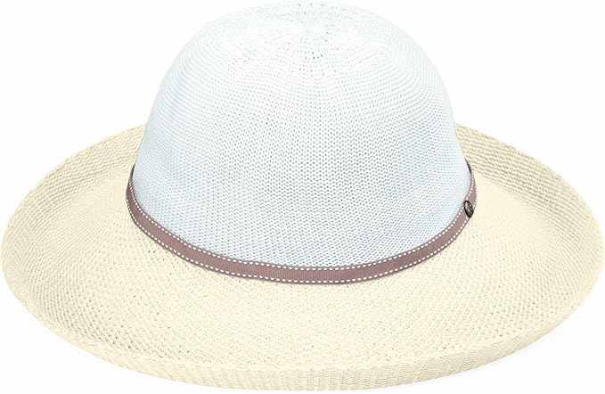 Wallaroo Women’s Victoria Two-Toned Sun Hat – UPF 50+ Sun Protection, Wide Brim, Adjustable, Cotton Lining, Summer Holiday