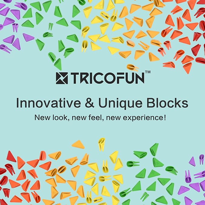 Tricofun® Animals 3D Soft Building Blocks - Cute Animal Kit, Pressure-Relief, STEM Educational Toys, Enhance Hands-On Skills Interlocking Building Blocks (1113-Mini Elephant)