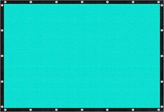 VICLLAX Shade Fabric Sun Shade Cloth with Every 2 FT Grommets for Patio Garden Pergola Cover Canopy 23x24 FT, Turquoise