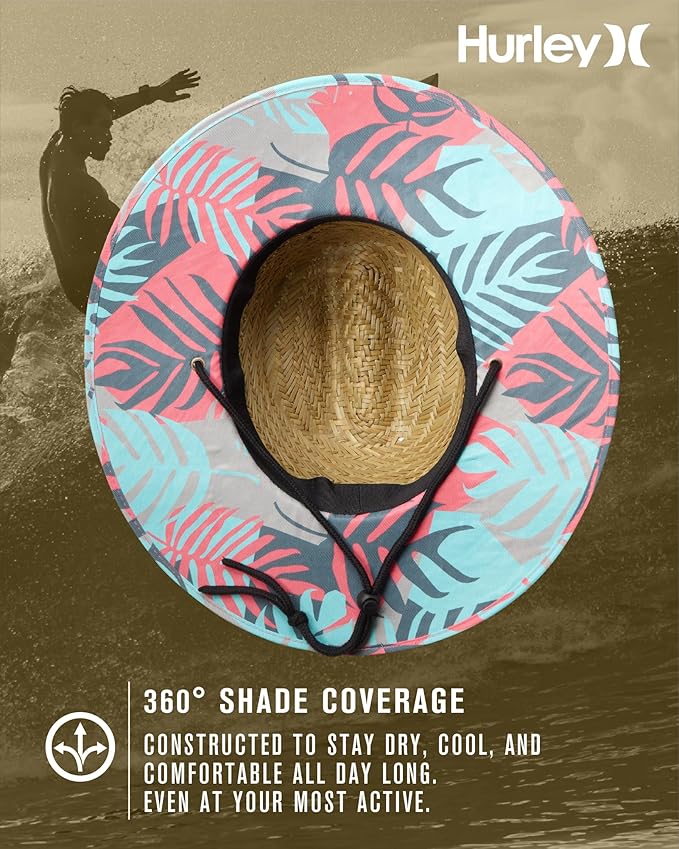 Hurley Men's Straw Hat - Bayside Lifeguard Straw Sun Hat