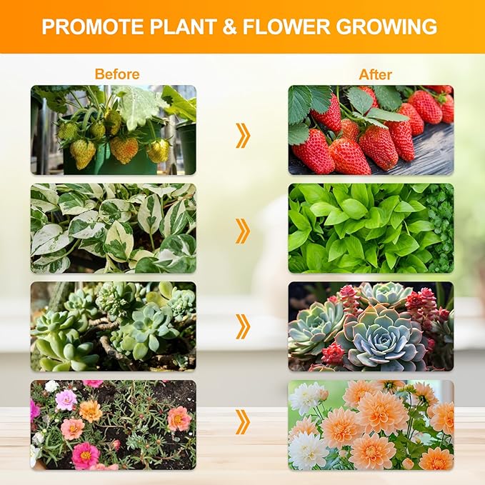 4-Head Grow Light with Stand 100W, FECiDA 2025 Grow Lights for Indoor Plants, Full Spectrum LED Plant Grow Light for Houseplants, Bonsai Tree, 4,8,12,16 Hr Timer and 360° Gooseneck