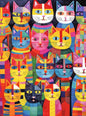 Cross & Glory - Rainbow Whiskers - 1000 Piece Jigsaw Puzzle for Adults | Whimsical Cat | Satin Finish for Reduced Glare