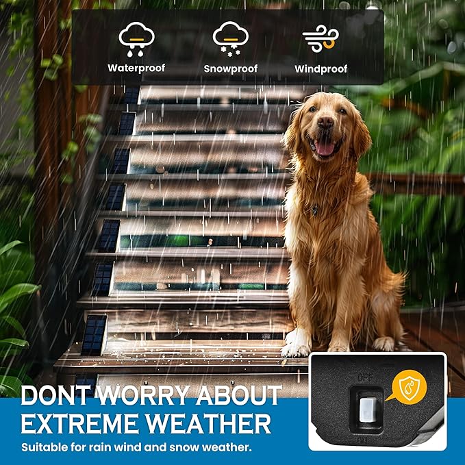 SOLPEX Solar Step Lights for Outside, 24 LEDs Solar Stair Lights Outdoor Waterproof Decor for Porch, Front Door, Stair, Step, Deck, Fence, Balcony, Patio, Wall, Yard, Garden(6 Pack, Cold White)