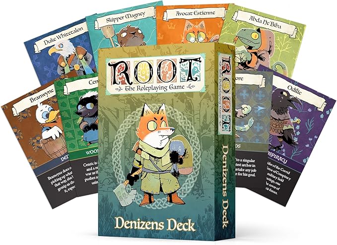Magpie Games Root The Roleplaying Game: Denizens Deck Expansion – 55 Fully Illustrated NPC Cards